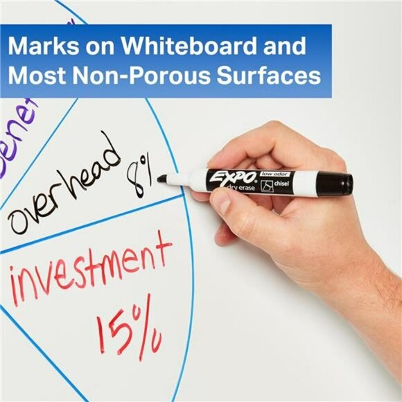 Dry Erase Markers Set Mixed Tip White Board Markers with Eraser Assorted Colors - Picture 5 of 6